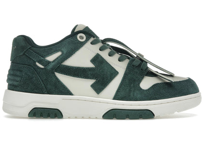 OFF-WHITE Out Of Office "OOO" Low Tops Jet Green Ecru Suede sneakers - authentic OFF-WHITE shoes