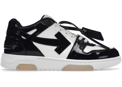 OFF-WHITE Out Of Office OOO Low Tops Patent Black White - authentic OFF-WHITE sneakers