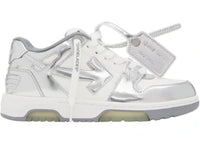 OFF-WHITE Out Of Office OOO Low Tops Silver White