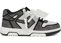 OFF-WHITE Out Of Office OOO Low Tops Strass Crystal Embellished Black White (Women's)