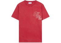 OFF-WHITE Outline Arrow Logo Tee Shirt Coral Red/White