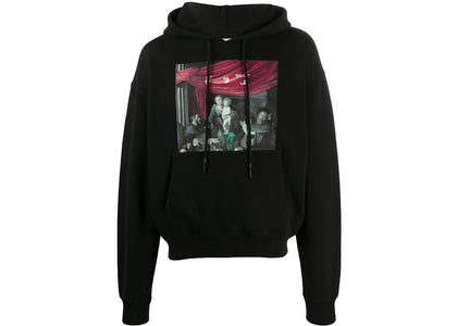 OFF-WHITE Oversize Fit Caravaggio Painting Hoodie Black/Black - apparel view 2