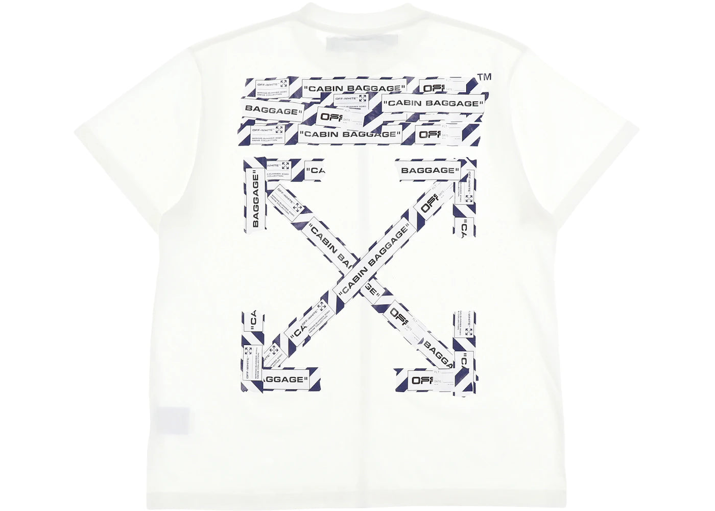 OFF-WHITE Oversized Fit Airport Tape T-Shirt White - vue secondaire B