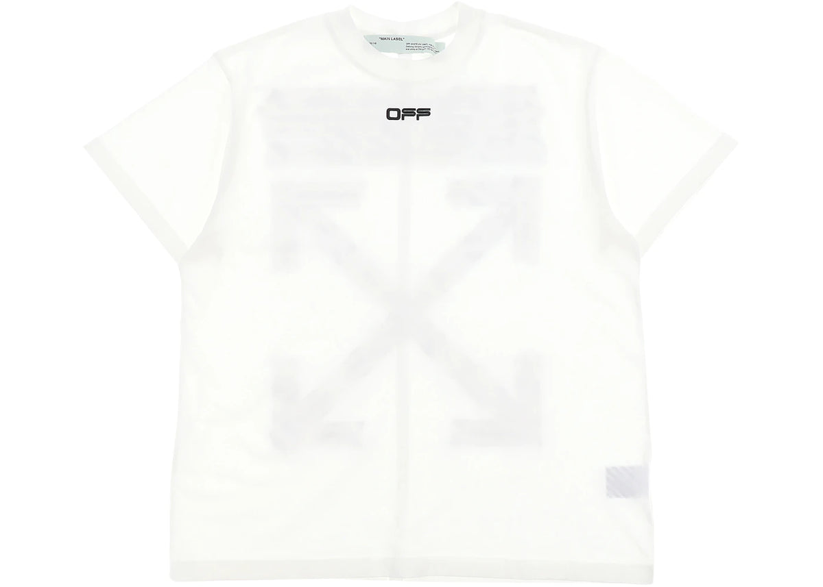 OFF-WHITE Oversized Fit Airport Tape T-Shirt White - vue 360
