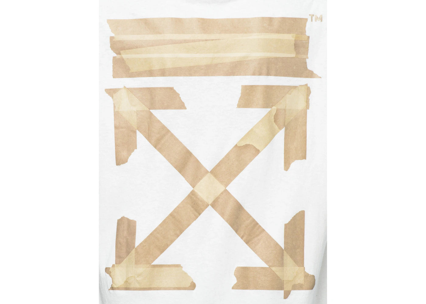 OFF-WHITE Slim Fit Tape Arrows T-Shirt Weiß/Beige
