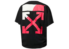 OFF-WHITE Oversized Split Logo Print T-Shirt Black/White/Red - vue 360
