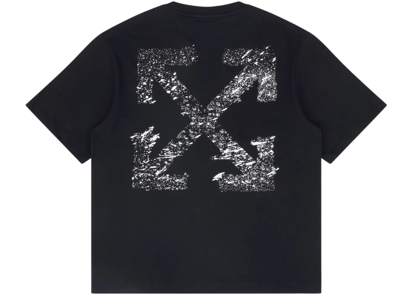 OFF-WHITE Paint Splatter Arrow Diag Skate Fit Tee Black - vue secondaire A
