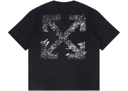 OFF-WHITE Paint Splatter Arrow Diag Skate Fit Tee Black - product view 2