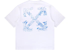 OFF-WHITE Paint Splatter Arrow Diag Skate Fit Tee White