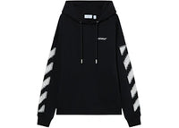OFF-WHITE Pixel Diagonal Skate Hoodie Black-White