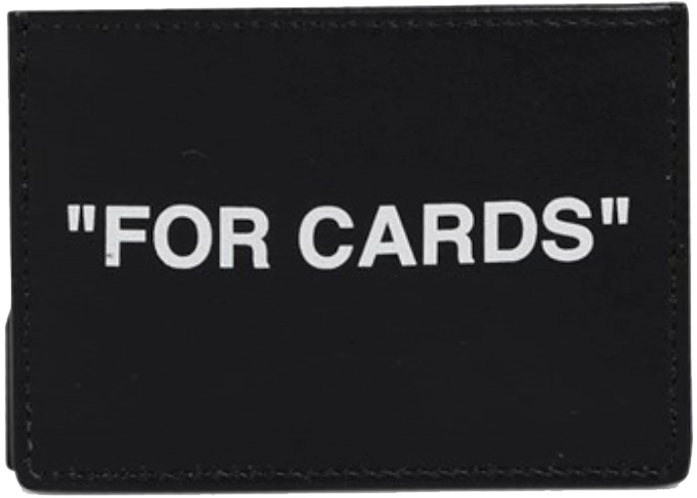 OFF-WHITE Quote "FOR CARDS" Card Holder (2 Slot) Black