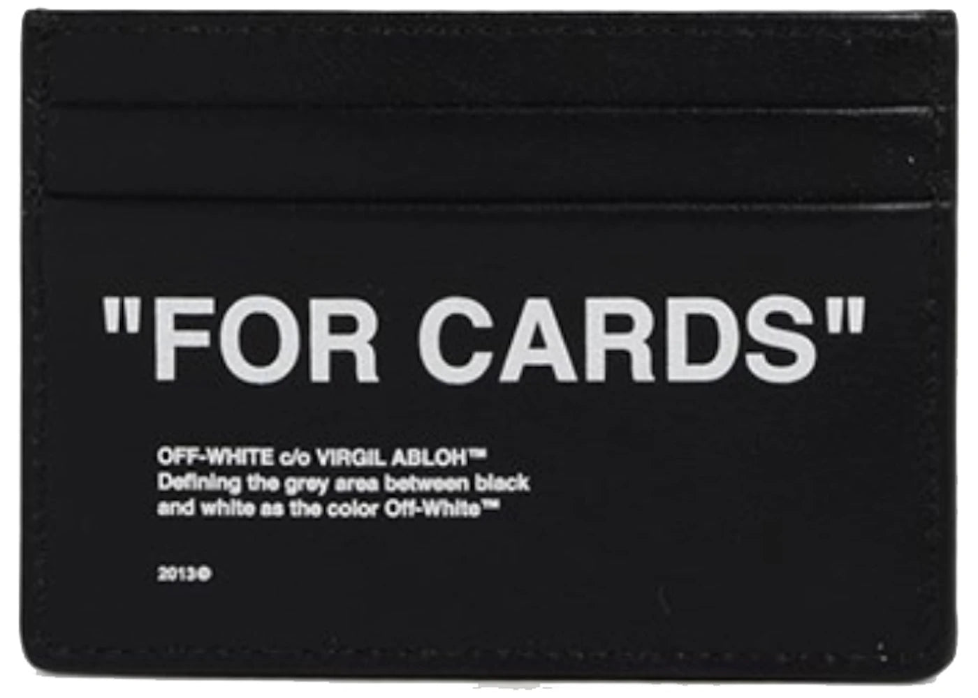OFF-WHITE Kartenetui „FOR CARDS“ (2 Fächer) Schwarz - vue 360
