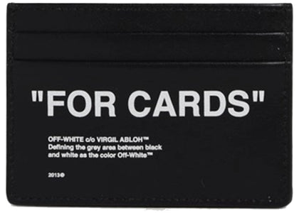 OFF-WHITE Quote "FOR CARDS" Card Holder (2 Slot) Black - authentic OFF-WHITE product