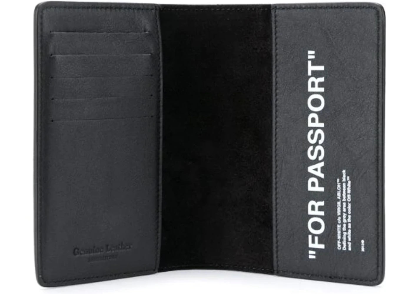 OFF-WHITE Quote Passport Holder "FOR PASSPORT" Black/White - vue secondaire B