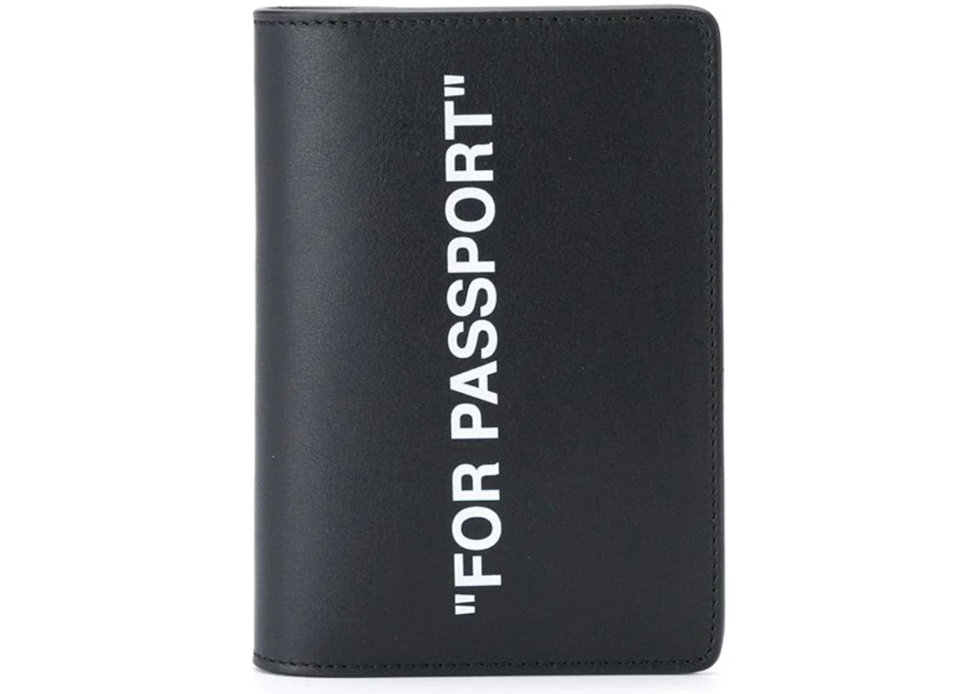 OFF-WHITE Quote Passport Holder "FOR PASSPORT" Black/White - vue 360