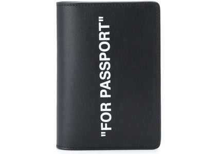 OFF-WHITE Quote Passport Holder "FOR PASSPORT" Black/White - authentic OFF-WHITE product