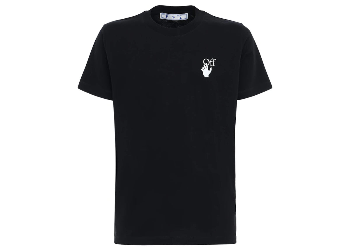 OFF-WHITE Slim Fit Marker Arrows T-shirt Black Fuchsia - vue secondaire A