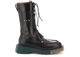 OFF-WHITE Sponge Combat Boot Black Green (Women's) - vue 360