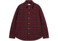 OFF-WHITE Spray Arrow Check Padded Overshirt Burgundy/Black