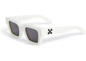 OFF-WHITE Square Sunglasses White Dark-Grey (OERI008C99PLA0040107-L-FR) - vue 360