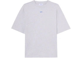 OFF-WHITE Stencil Arrow Skate Logo T-shirt Grey Melange/Nautical Blue - authentic OFF-WHITE apparel