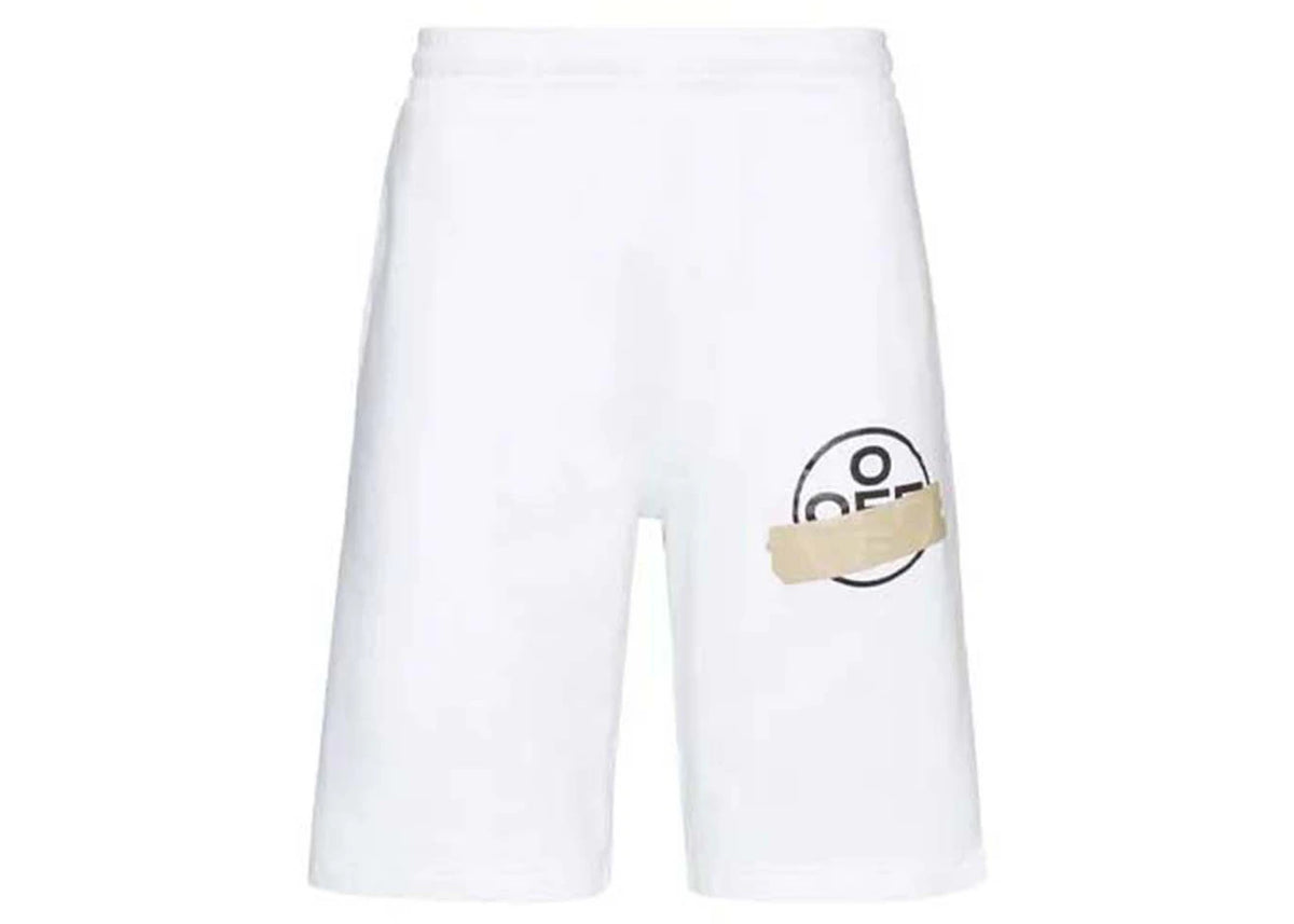 OFF-WHITE Tape Arrows Sweatshorts White/Beige - vue secondaire A