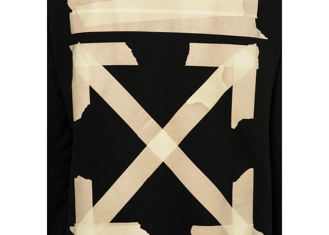 OFF-WHITE Tape Diag Arrows Sweatshirt Black/Beige - vue secondaire B