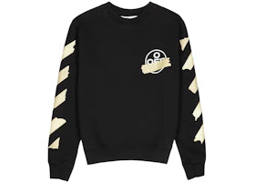 OFF-WHITE Tape Diag Arrows Sweatshirt Black/Beige - authentic OFF-WHITE apparel