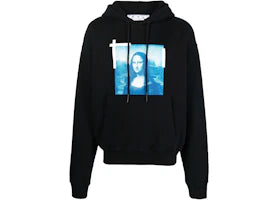 OFF-WHITE Taped Mona Lisa Over Hoodie Black/Blue/White - vue 360