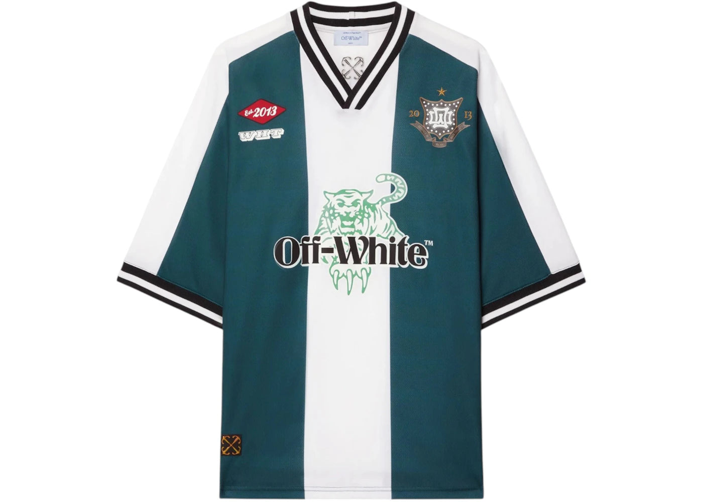 OFF-WHITE Tiger 23 Soccer S/S Tee Green - vue secondaire A