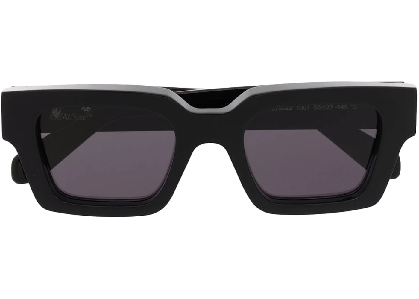 OFF-WHITE Virgil Rectangle Frame Sunglasses Black/Black/Grey (OERI022S22PLA0011007) - vue secondaire B