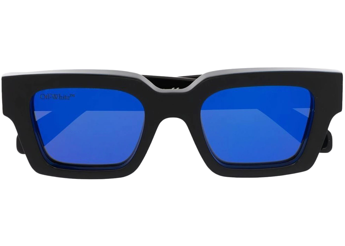 OFF-WHITE Virgil Rectangle Frame Sunglasses Black/White/Blue (OERI022S22PLA0011045)