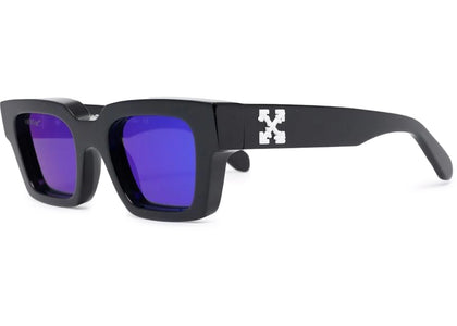 OFF-WHITE Virgil Rectangle Frame Sunglasses Black/White/Blue (OERI022S22PLA0011045) - authentic OFF-WHITE product