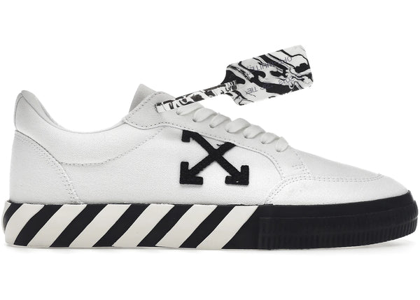 OFF-WHITE Vulcanized Low Canvas White Black sneakers - authentic OFF-WHITE shoes