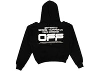 OFF-WHITE Wavy Line Logo Hoodie Black