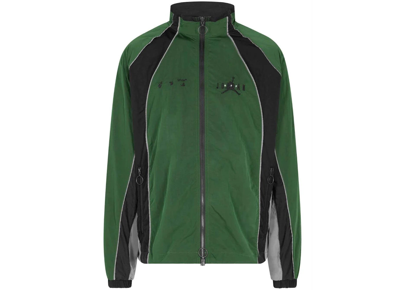 OFF-WHITE x Jordan Track Jacket Black/Green - vue secondaire A