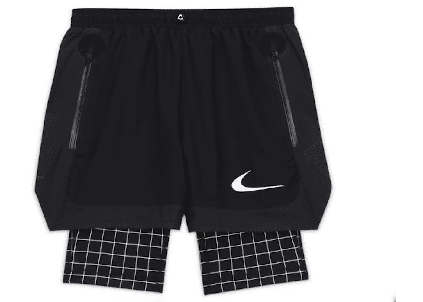 OFF-WHITE x Nike Black Grid Shorts - vue 360