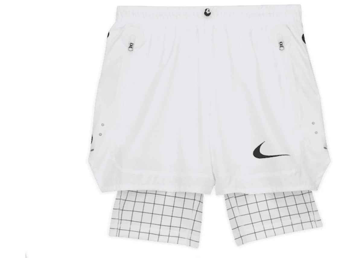 OFF-WHITE x Nike Shorts Weiß mit Karomuster - vue 360