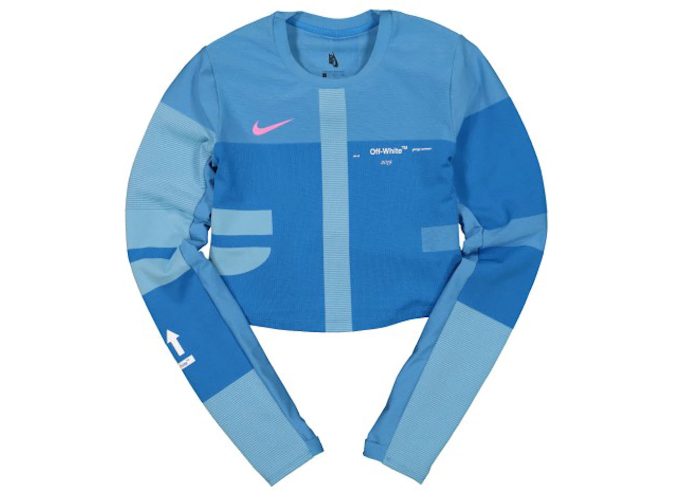 OFF-WHITE x Nike Women's Easy Run Top Photo Blue - vue secondaire A