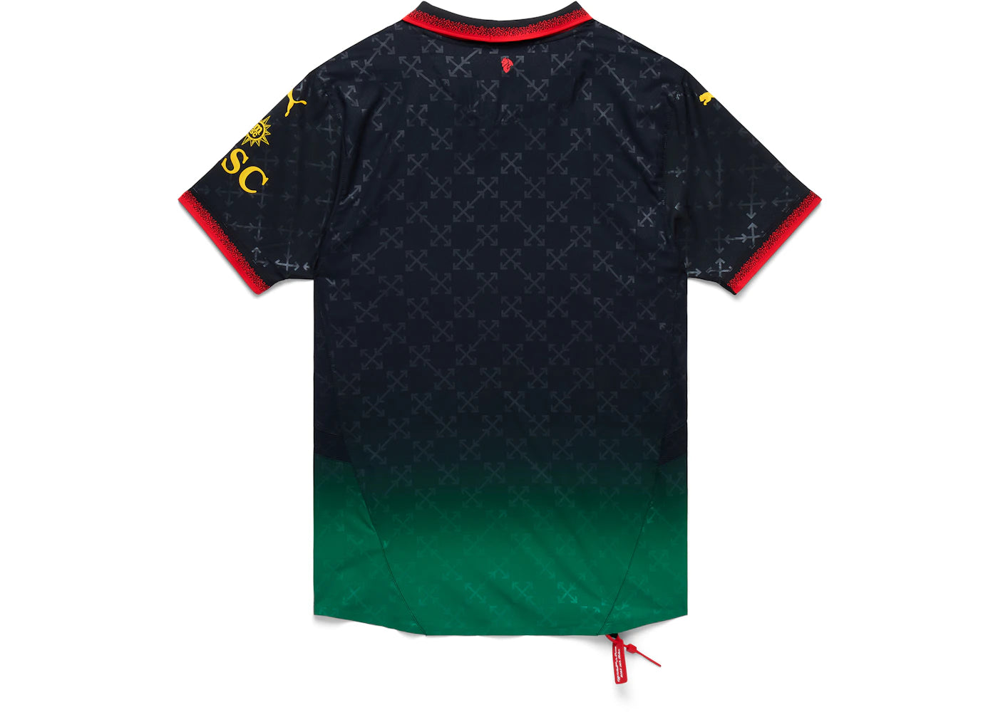 OFF-WHITE x Puma AC Milan Authentic Jersey Black/Power Green