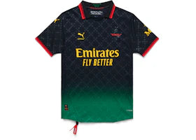 OFF-WHITE x Puma AC Milan Authentic Jersey Black/Power Green - vue 360