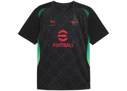 OFF-WHITE x Puma AC Milan Pre-Match S/S Jersey Black/Red - authentic OFF-WHITE apparel