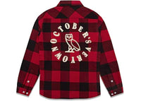 OVO Buffalo Plaid Flannel Shirt Red