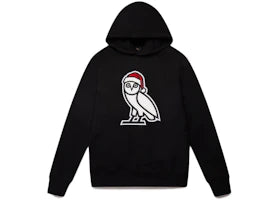 OVO Holiday Owl Hoodie Black - vue 360