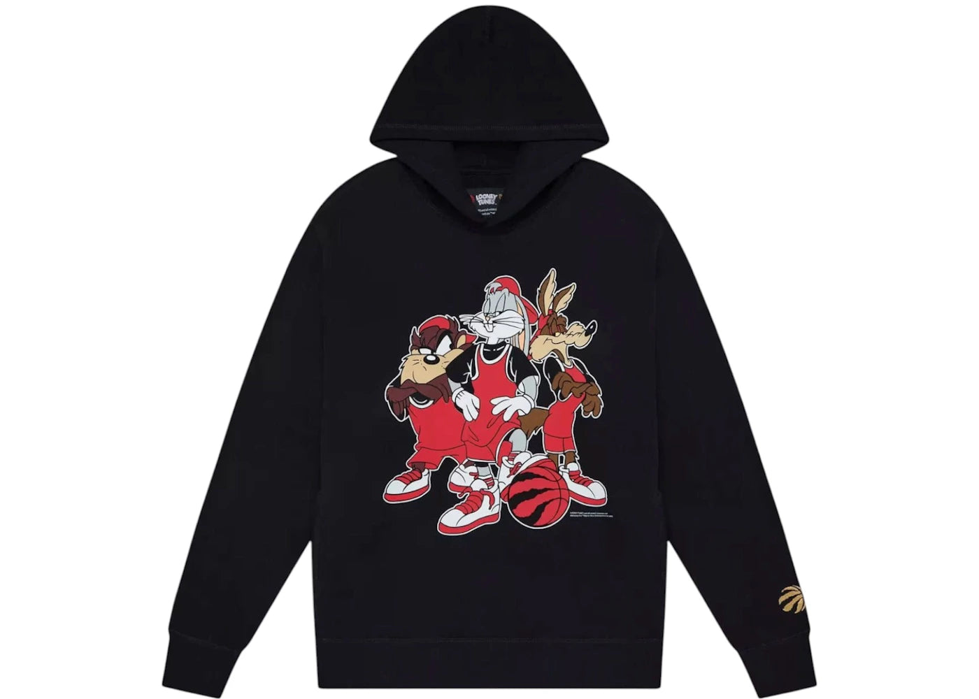 OVO Looney Tunes x Toronto Raptors 3 on 3 Basketball Hoodie Black - vue secondaire A