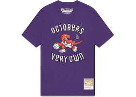 OVO Mitchell And Ness '95 Raptors Draft Day T-Shirt Purple - vue 360