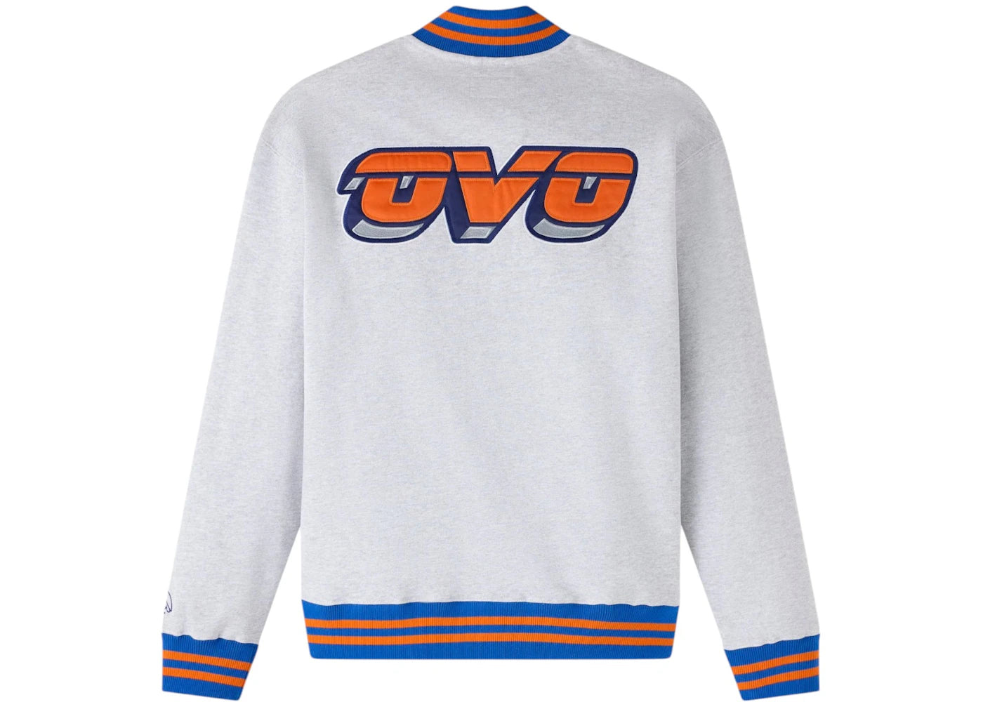 OVO NBA New York Knicks Quarter-Zip Mockneck Sweatshirt Ash Heather Gray - vue secondaire A