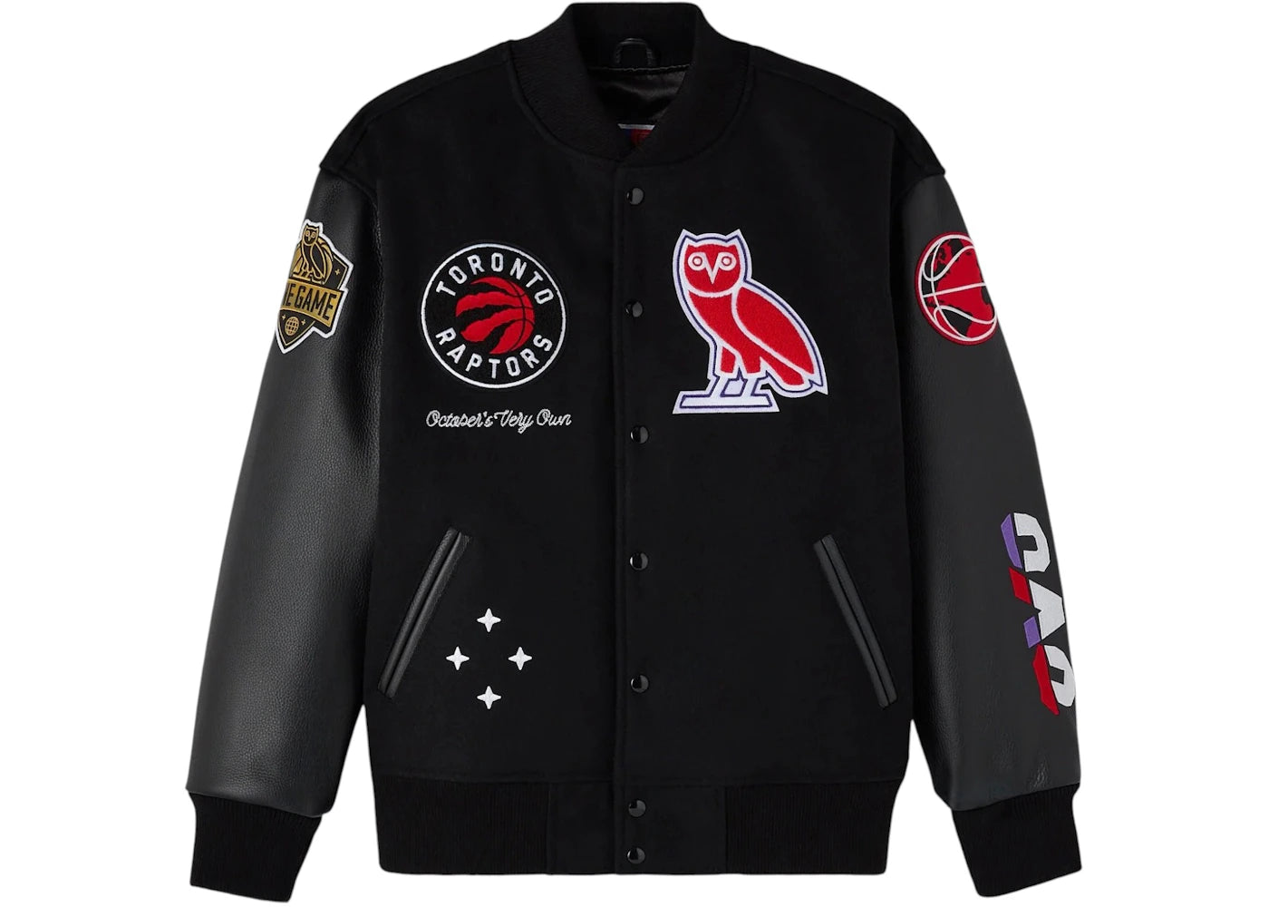 OVO NBA Toronto Raptors Varsity Jacket Black - vue secondaire A
