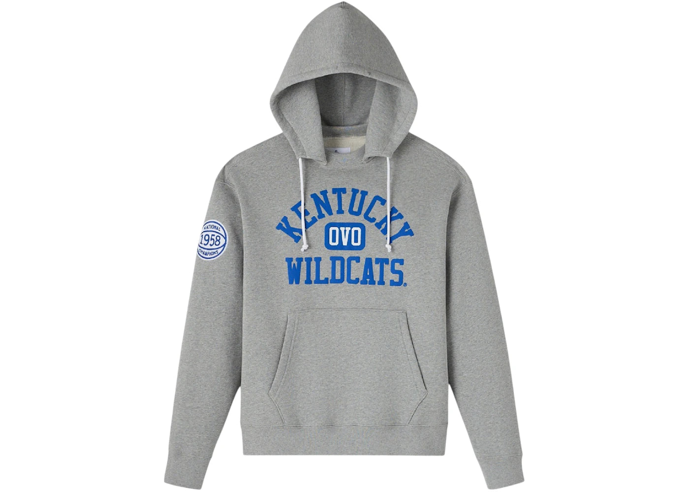 OVO NCAA Kentucky Wildcats 1958 National Champions Hoodie Heather Gray - vue secondaire A