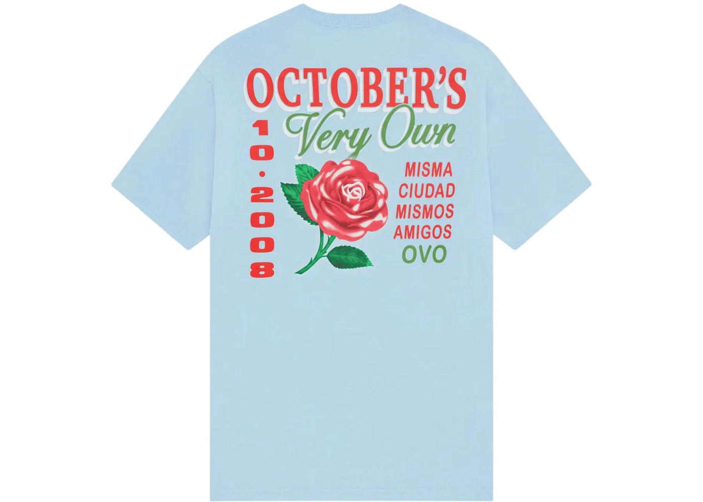OVO Rose T-shirt Light Blue - vue secondaire B